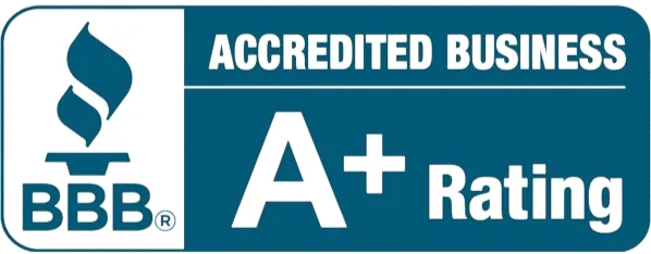 BBB Accredited business a+ rating badge